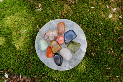Beginner Spiritual Cleansing Kit: Blue Sage, Palo Santo, Selenite & Mystery Crystals