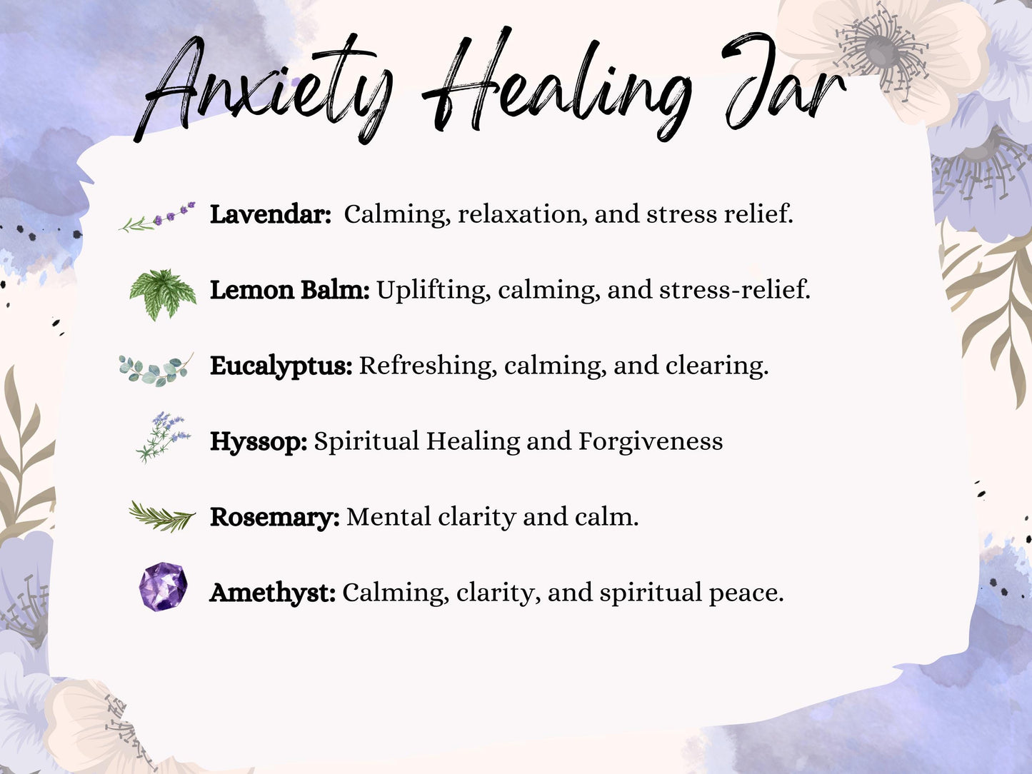 Anxiety Relief Spell Jar