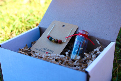 Personal Power Gift Set: Crystal Necklace and Spell Jar
