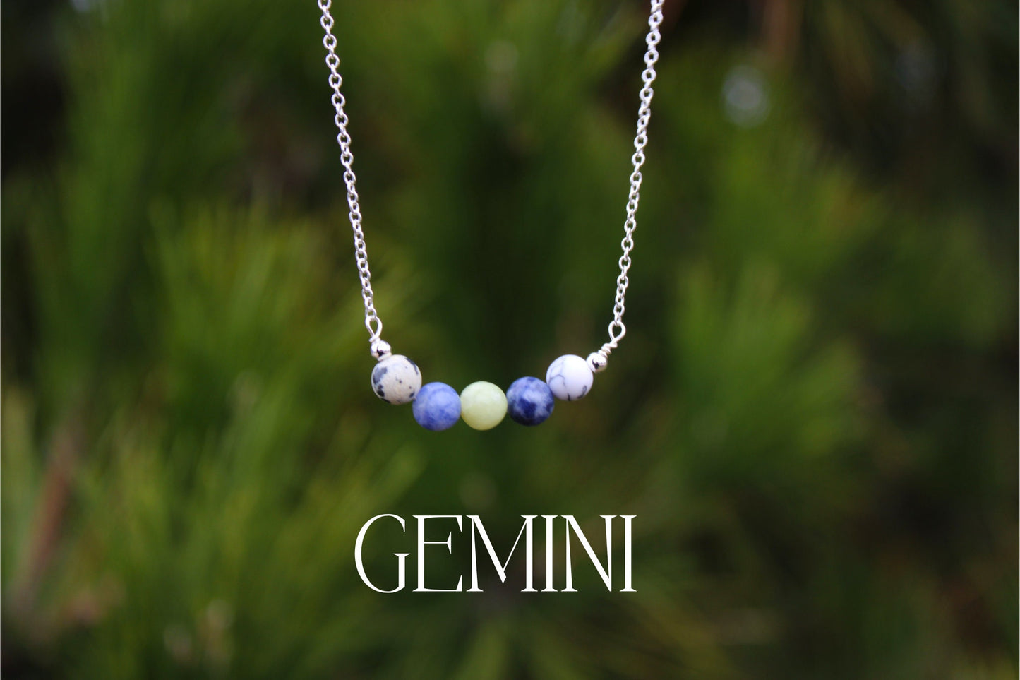 Gemini Crystal Bead Necklace