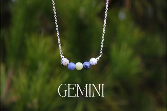 Gemini Crystal Bead Necklace