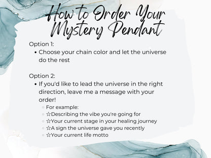 Mystery Crystal Pendant Necklace