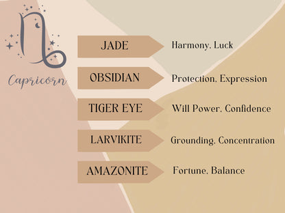 Capricorn Crystal Bead Necklace