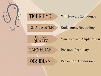 Handmade Leo Crystal Chip Necklace