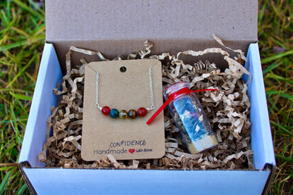 Personal Power Gift Set: Crystal Necklace and Spell Jar