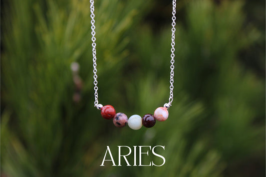 Aries Crystal Bead Necklace