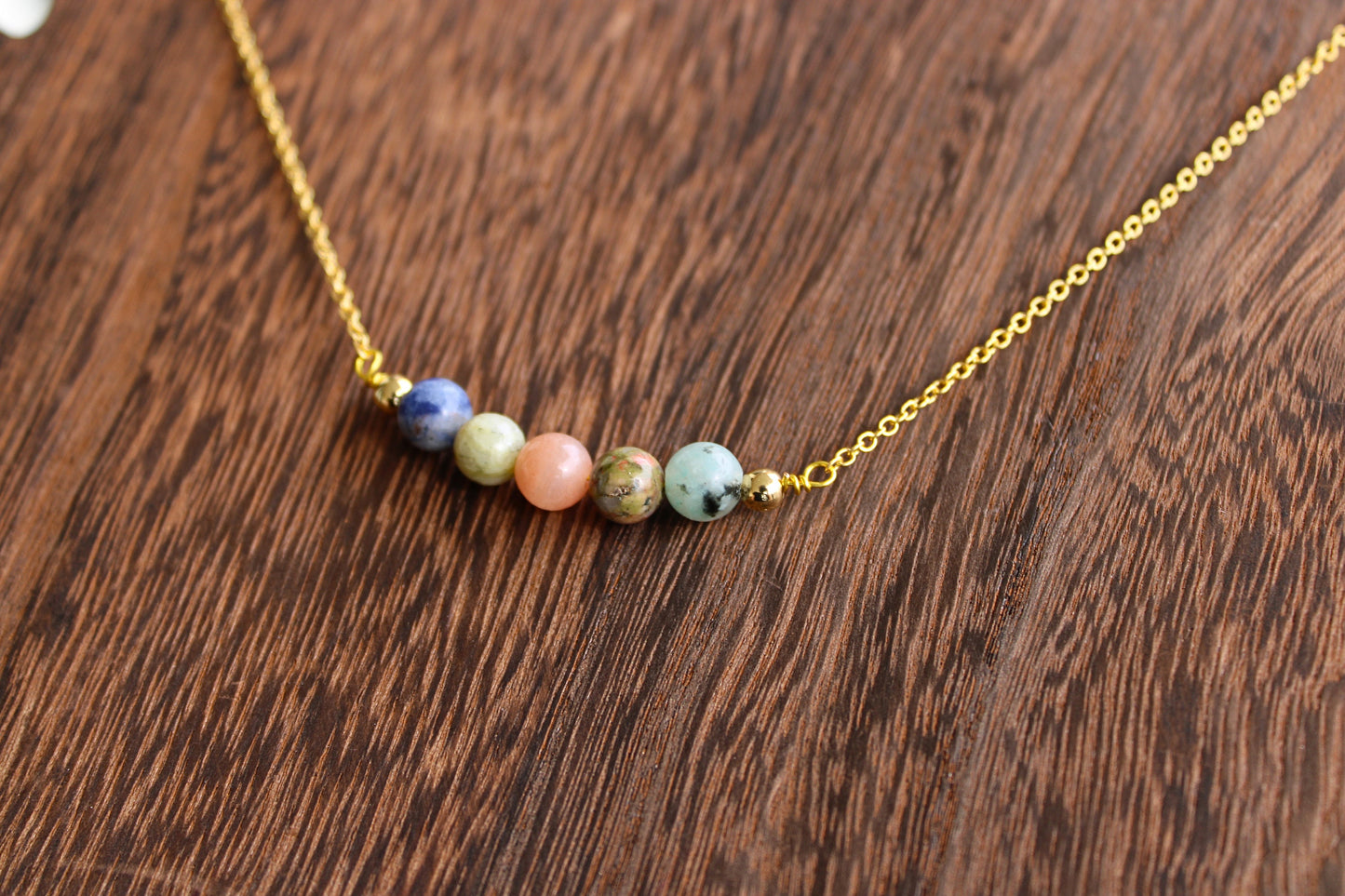 Mother's Healing Crystal Bead Necklace