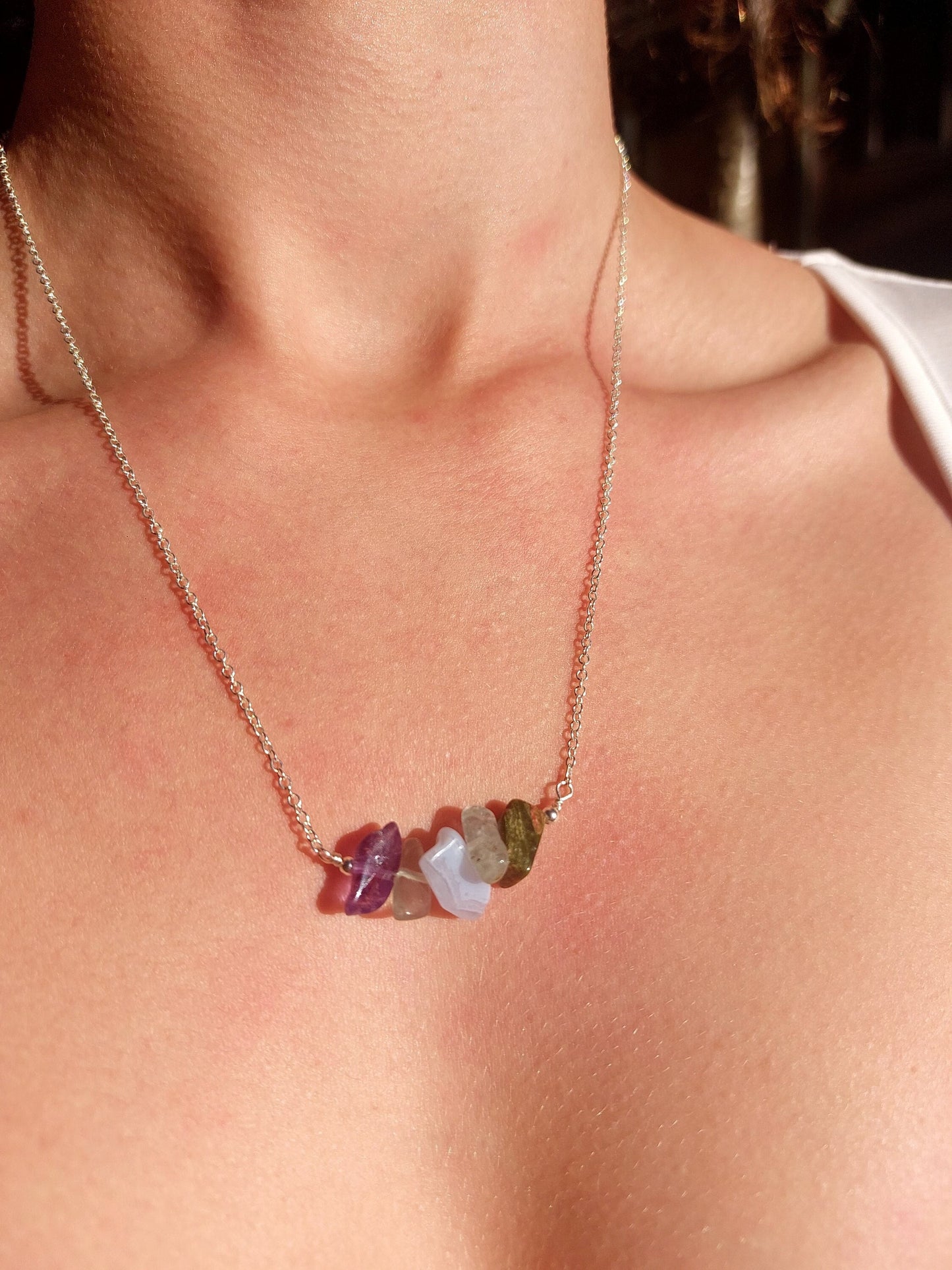Handmade Aquarius Crystal Chip Necklace