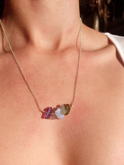 Handmade Aquarius Crystal Chip Necklace