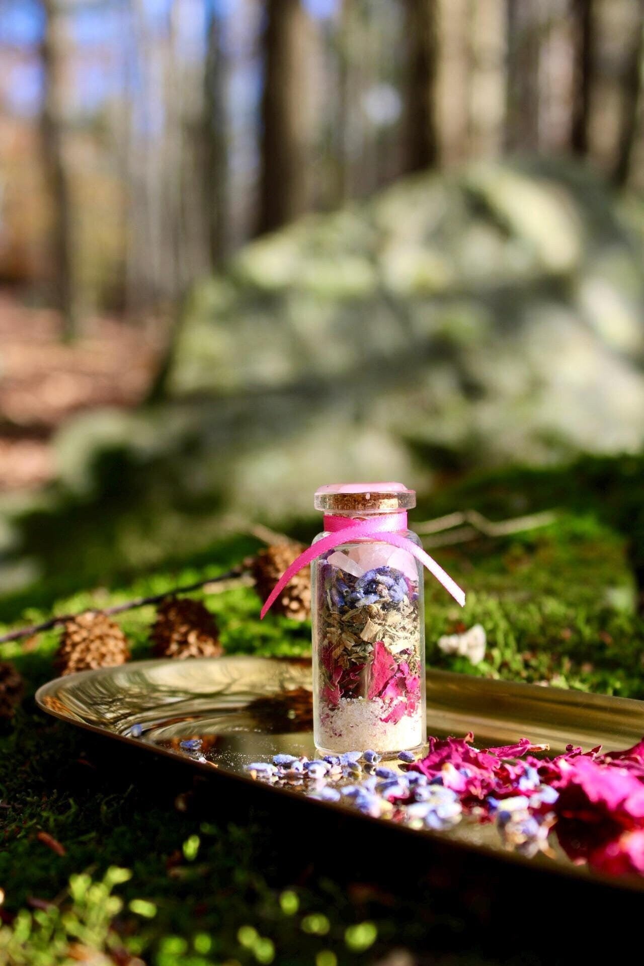 Love Manifesting Gift Set: Crystal Necklace and Spell Jar