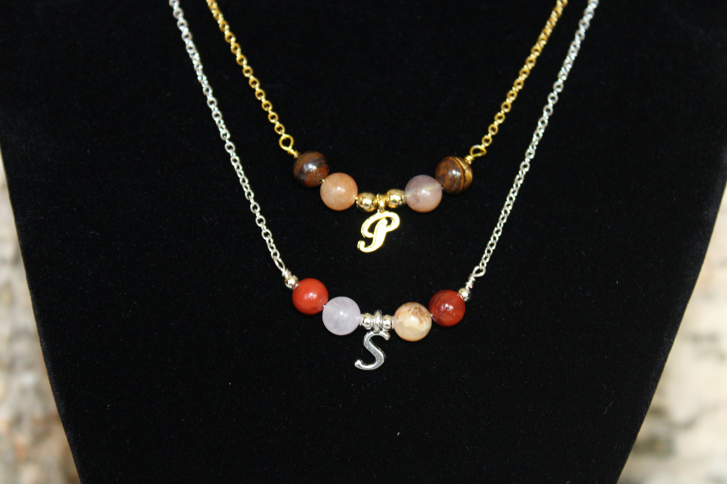 Custom Initial Crystal Necklace: Personalized Letter, Dainty Chain