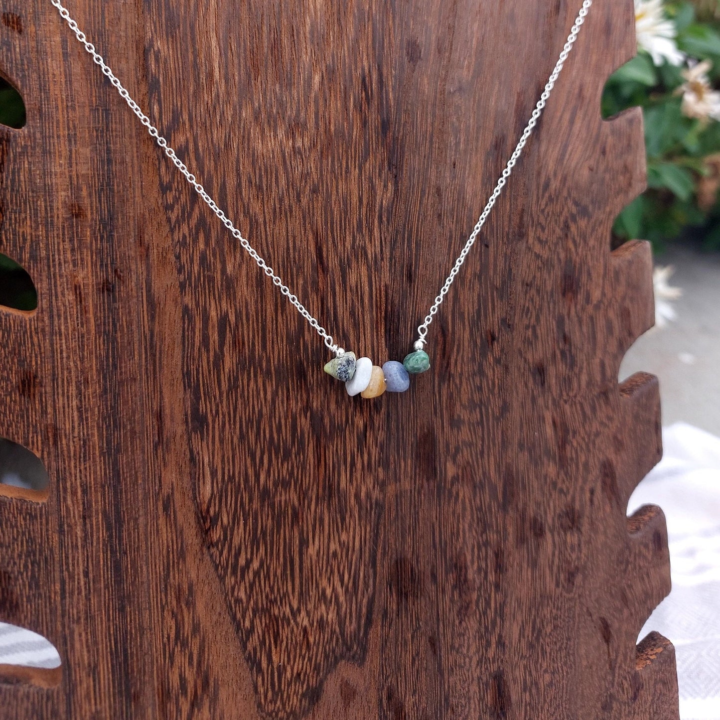 Handmade Gemini Crystal Chip Necklace