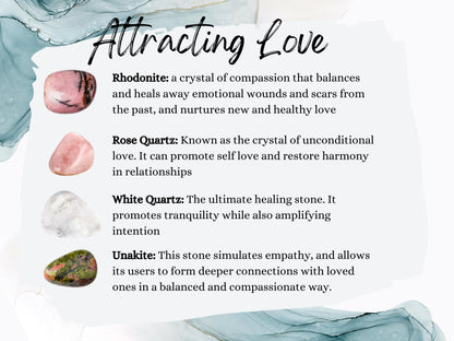 Love Manifesting Gift Set: Crystal Necklace and Spell Jar
