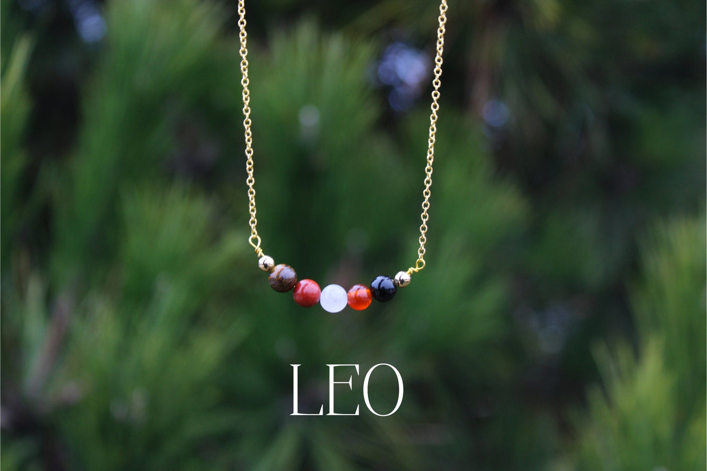 Leo Crystal Bead Necklace