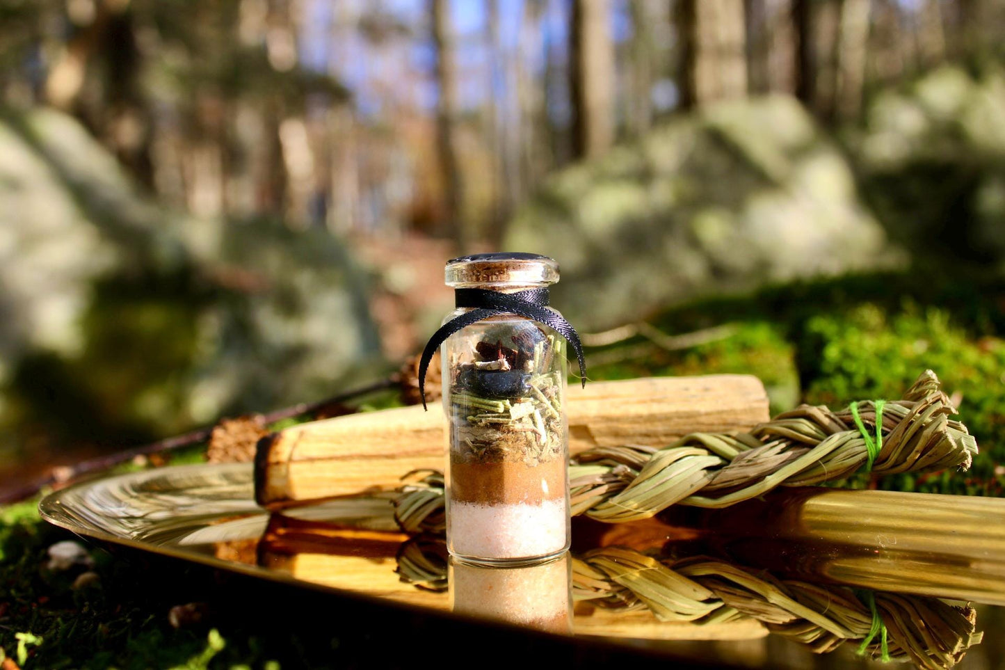 Protection Gift Set: Crystal Necklace and Spell Jar