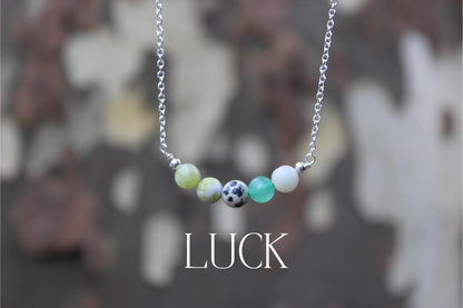 Luck Gift Set: Crystal Necklace and Spell Jar