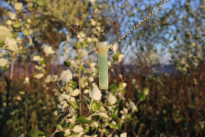 Minimalist Crystal Bar Pendant Necklace