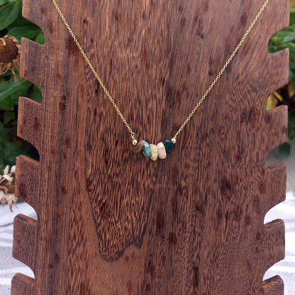 Handmade Virgo Crystal Chip Necklace