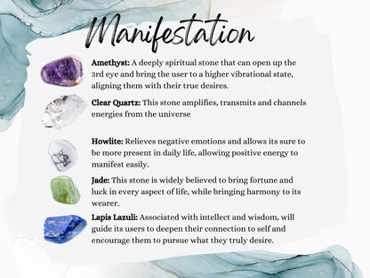 Manifestation Gift Set: Crystal Necklace and Spell Jar