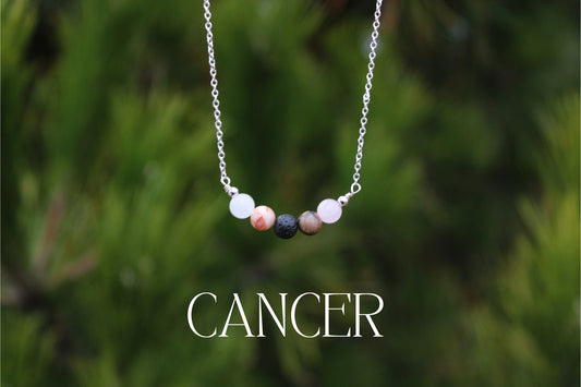 Cancer Zodiac Crystal Bead Necklace