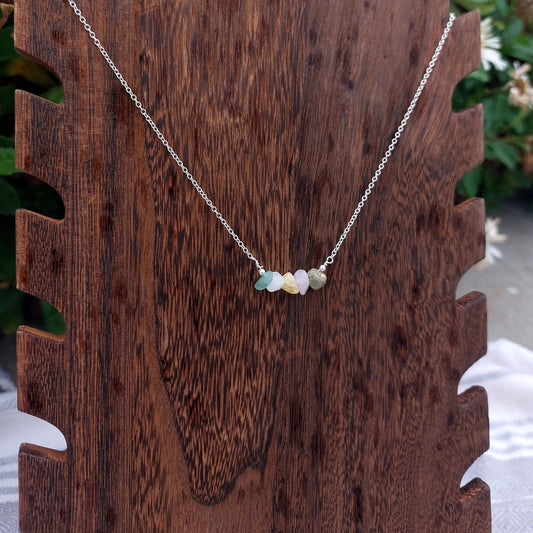 Handmade Libra Crystal Chip Necklace