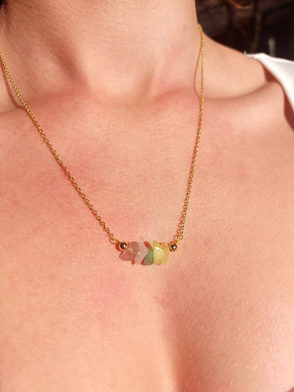 Handmade Cancer Zodiac Crystal Chip Necklace