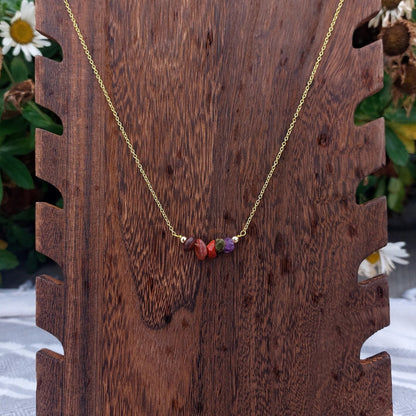 Handmade Aries Crystal Chip Necklace