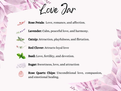 Love Manifesting Gift Set: Crystal Necklace and Spell Jar