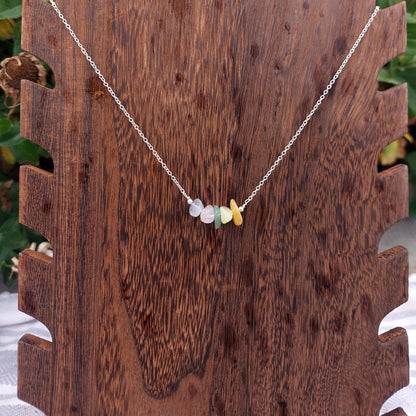 Handmade Cancer Zodiac Crystal Chip Necklace