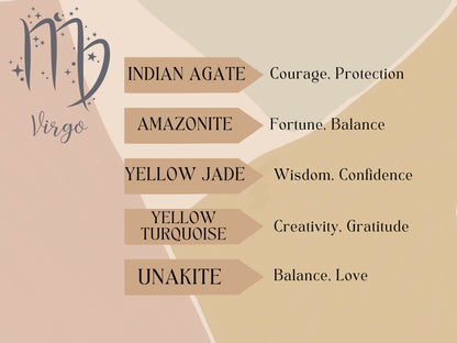 Virgo Crystal Bead Necklace