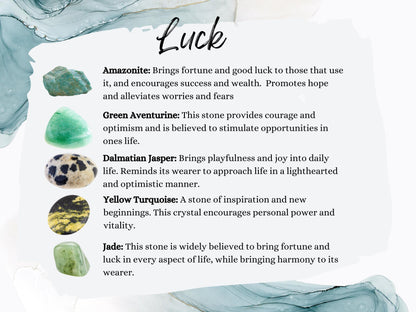 Luck Gift Set: Crystal Necklace and Spell Jar