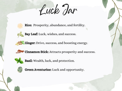 Luck Gift Set: Crystal Necklace and Spell Jar